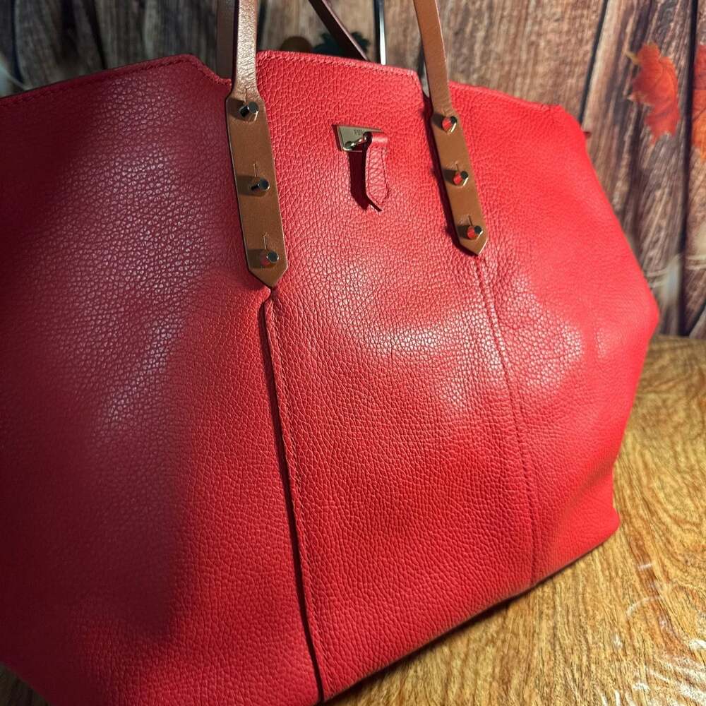 FURLA Saffiano Leather Shoulder Bag - Red – , - Picture 2 of 6